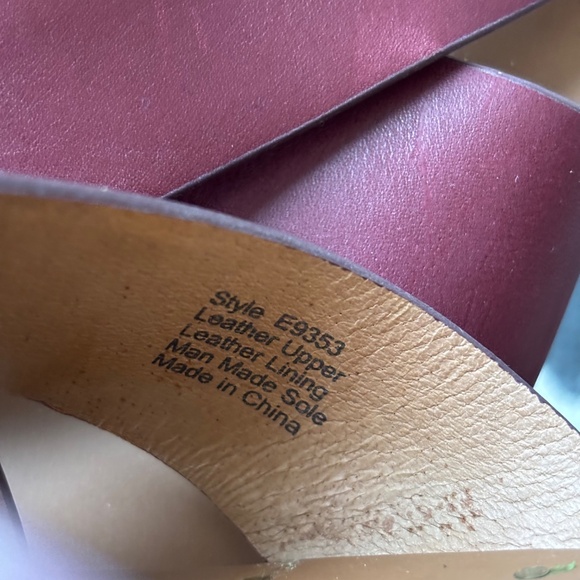 Madewell Burgundy D'Orsay Leather Sandals - Picture 5 of 6